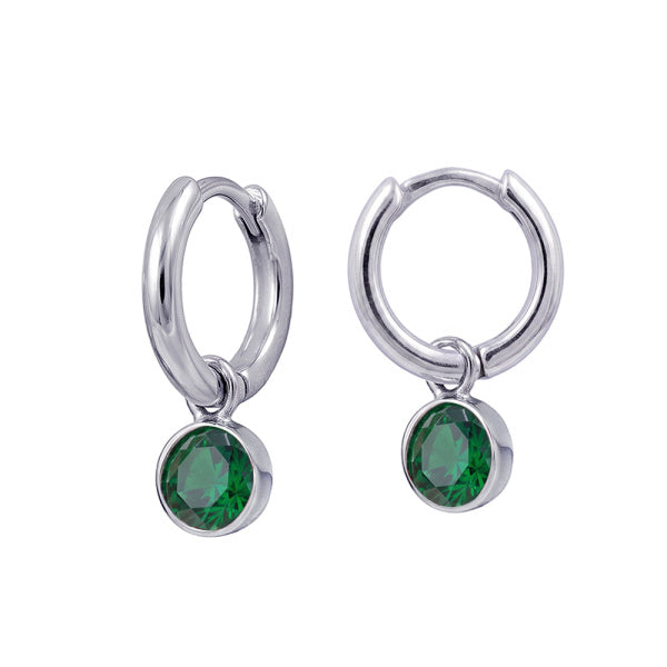 Birthstone Huggies - May