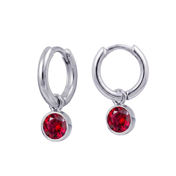 Birthstone Huggies - July
