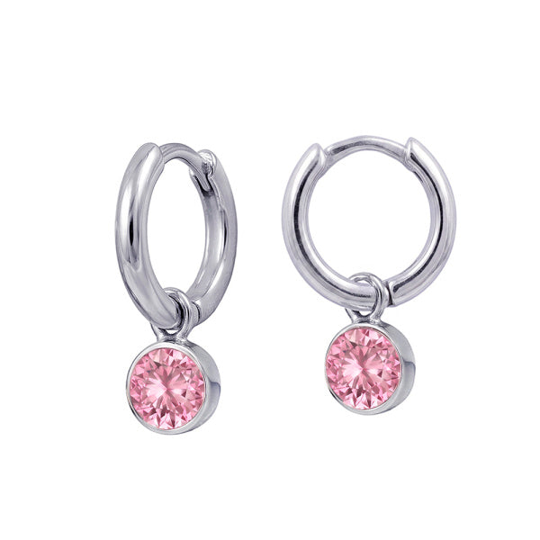 Birthstone Huggies - October