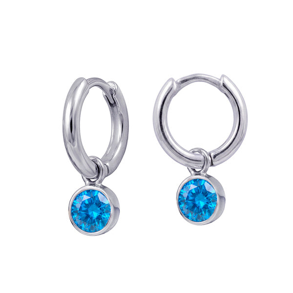 Birthstone Huggies - December