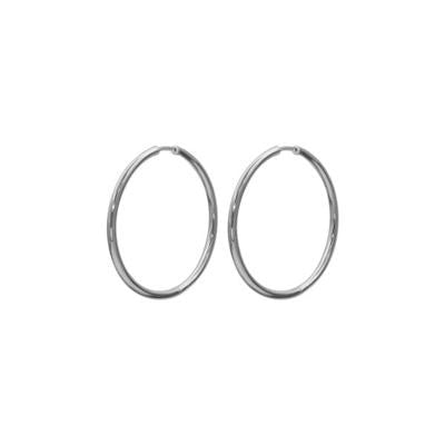 Stg Silver Round Huggies