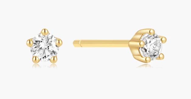 Ania Haie - Fairy Mini Five-Prong Sparkle Studs - Gold Plated