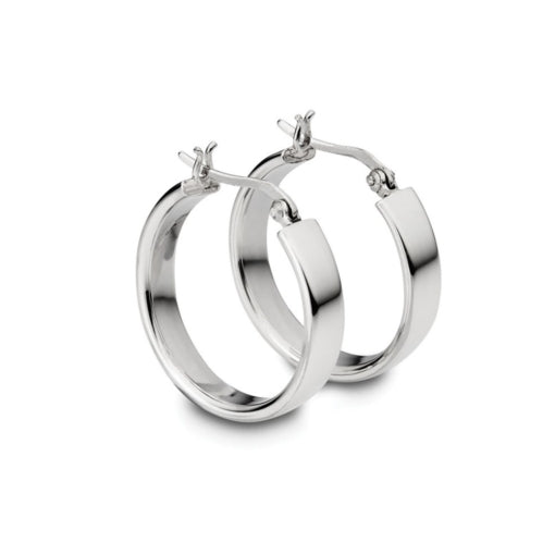 Sterling Silver Flat Hoops