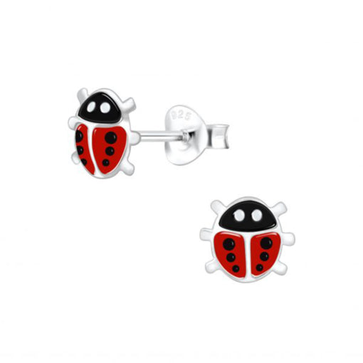 Sterling Silver Ladybug Studs