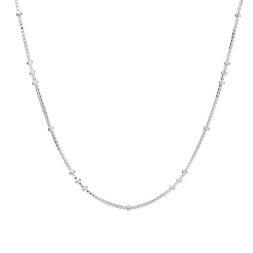 Sterling Silver Fine Venetian Chain With Bead Details