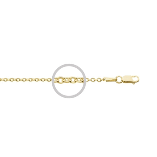 Sterling Silver/Gold Plated Fine Chain 45 cm