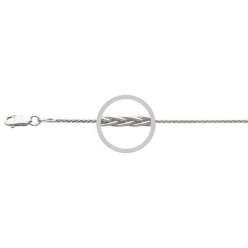 Sterling Silver Round Foxtail Chain - 45cm