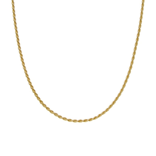 Sterling Silver/Gold Plated Rope Chain - 45cm
