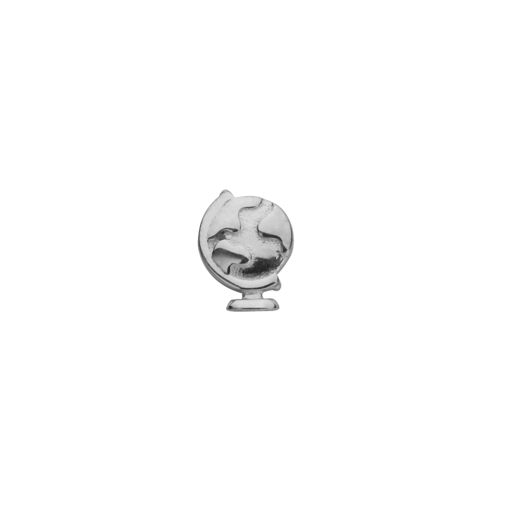 Stow Globe Charm - Stg Silver - Explore