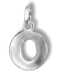 Stg Silver Letter "O" Block Charm