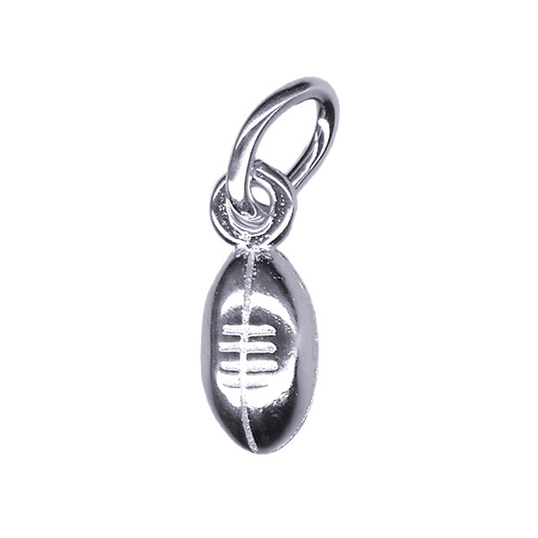 Stg Silver Small Football Charm