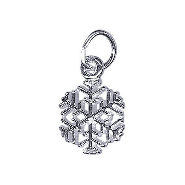 Stg Silver Snowflake Charm