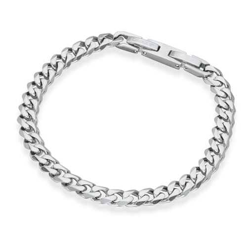 Stainless Steel Men’s Matte Cuban Link Bracelet