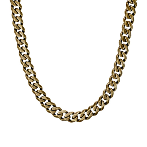 Stainless Steel Men’s Cuban Link Chain In Bronze - 55cm