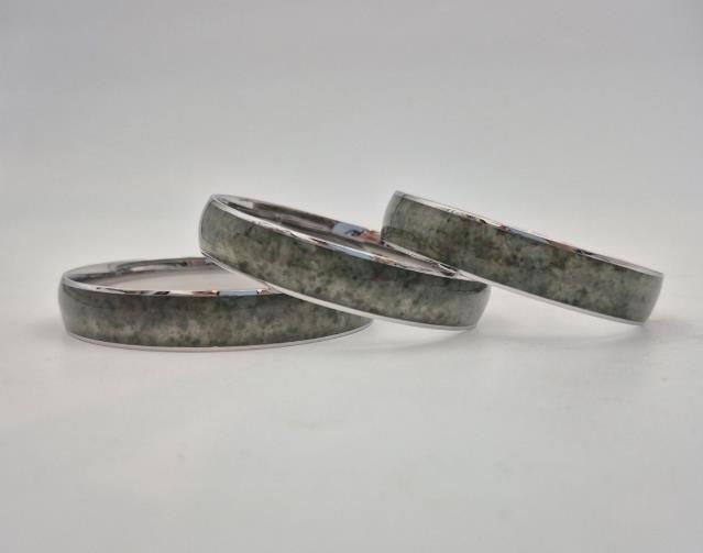 Stainless Steel/Pounamu Bangle - 12mm Wide - Medium