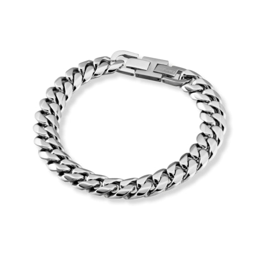 Stainless Steel 12mm Cuban Link Bracelet