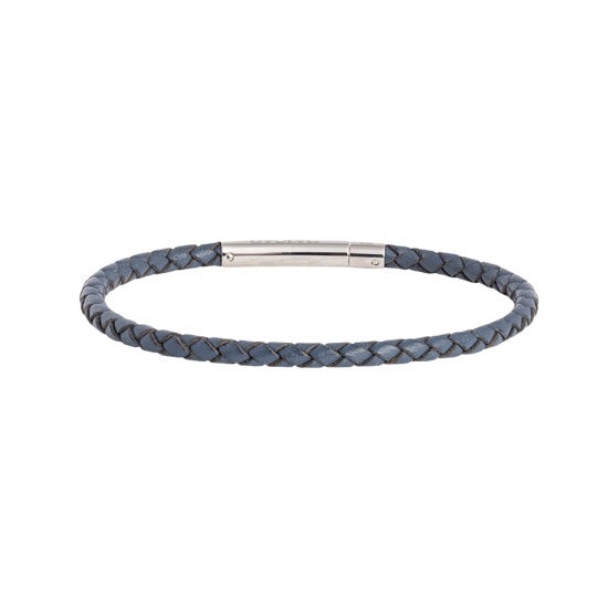 Evolve - Navy Leather Bracelet 19cm